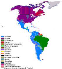 Languages Of North And South America South America Map Language Map America Map