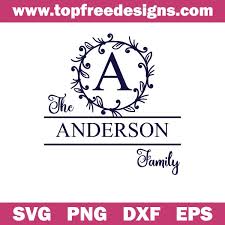 Download Family Monogram Svg Topfreedesigns