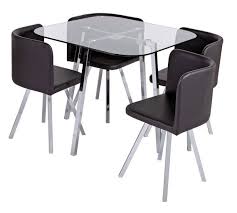 This set includes 4 woven high dining swivel chairs and a 55,000 btu fire pit that doubles as a high dining table. Buy Argos Home Elsie Glass Dining Table 4 Black Chairs Space Saving Dining Sets Argos Glass Dining Table Dining Table Chairs Dining Room Furniture Sets