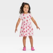 Cat & Jack Toddler Girls Strawberry Short Sleeve Dress