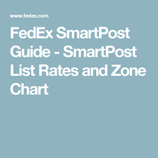 Fedex Smartpost Guide Smartpost List Rates And Zone Chart