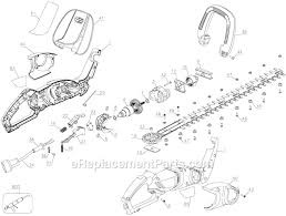 Black And Decker Electric Hedge Trimmer Parts Black And Decker 24 Hedge Hog Hedge Trimmer Hh2450 Ereplacementparts Com