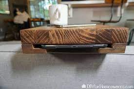 How To Build A Modern Sliding Sofa Side Table Sofa Table With Storage Ipad Storage Sofa Side Table