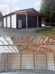 36 X 48 X 14 Residential Pole Building With A Lean Too Three Overhead Doors And Two Walk In Man Doors Building A Pole Barn Pole Buildings Barn Style
