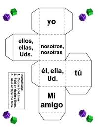 Spanish Er And Ir Verbs Dice Game And Conjugation Chart Worksheet
