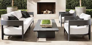 Balmain Aluminum Furniture Collection Slate Rh Modern Restoration Hardware Outdoor Furniture Contemporary Outdoor Furniture Aluminium Outdoor Furniture