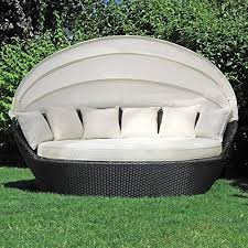Geradliniges design und die natur sind ein spitzenteam, deshalb passen garten lounge möbel so gut in den garten. Li Il Sonneninsel Polyrattan Garten Lounge Rund Mit 6 Kissen