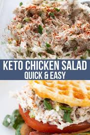 Keto Chicken Salad Quick Easy Recipe In 2020 Keto Chicken Salad Chicken Salad Recipes Low Carb Chicken Salad