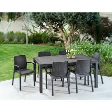 Des ensembles table et chaise de jardin sont en outre disponibles à la vente, toujours au meilleur prix ! Keter Ensemble Table De Jardin Melody 160 Cm 6 Fauteuils Bali Imitation Resine Tressee Graphite Ensemble Table De Jardin Ensemble De Jardin Table De Jardin