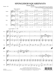 Sheet music print and download options may vary. Spongebob Squarepants Theme Song Full Score Noten Larry Moore Streichquartett