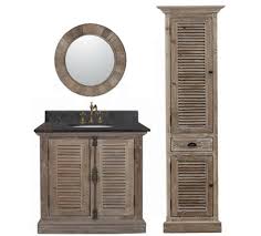 rustic single sink bathroom vanity