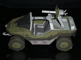 Halo Papercraft Warthog Military Vehicle Template Possible Centerpieces Paper Models Paper Crafts Halo Birthday Parties