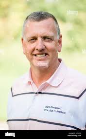 Mark Stevenson, golf coach and PGA professional can be seen at the Golf  club Gut Rieden In Starnberg, Germany, 27 September 2017. Photo: Andreas  Gebert/dpa Stock Photo