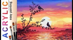 This easy sunset acrylic painting. Acrylic Painting Ideas 28 Curated Video Demonstrations Tutorials Ken Bromley Art Supplies