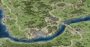 Artstation Baldur S Gate Sword Coast Map John Stevenson Baldur S Gate Map Gate