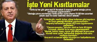 Ülkemizde de etkisi devam eden corona virüsü salgını önlemleri kapsamında alıınan yeni kararlar açıklandı. Iste Yeni Kisitlamalar Gundem Hatay