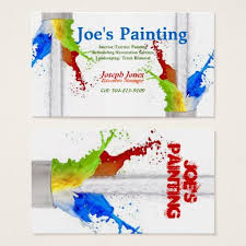 Blue painting business card design # 1701051. Business Card Sample Painting Series Revised Business Card Zazzle Com Painter Business Card Business Cards Creative Templates Painted Business Cards