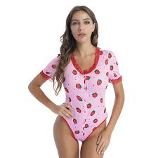 Women Adult Baby Jumpsuit Diaper Love Button Crotch Romper Strawberry Lace  Trimming Bodysuit Sleepwear - 1 Best Realistic Sex Dolls Online ❤️ Buy  Real Sex Love Doll