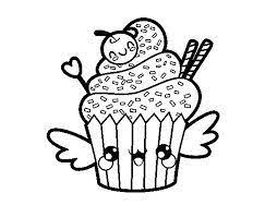 Image Result For Dibujos Para Colorear Cupcakes Coloriage Kawaii Dessin Kawaii A Imprimer Coloriage