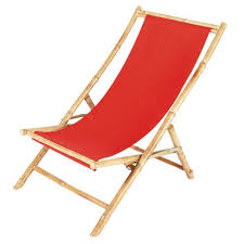 Chaise Longue Chilienne Pliable Bambou Rouge Robinson Maisons Du Monde Bamboo Chair Chair Bamboo