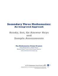 Featured Products Mathematics Assessment Answer Keys