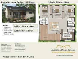 3 Bedroom Country Style House Plan Australia 1100 Sq Foot Etsy House Plans Australia House Plans For Sale Country Style House Plans