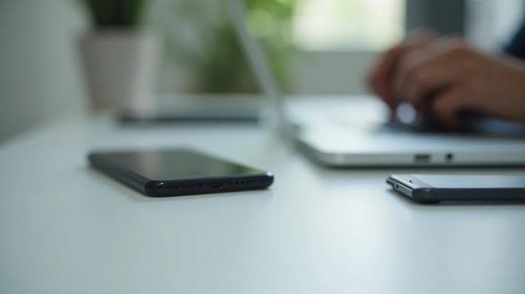 Silhouette d'une personne dans le noir éclairée uniquement par l'écran de son smartphone