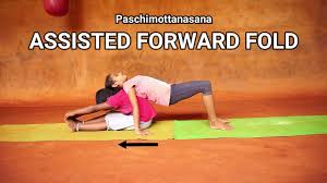 Assisted Forward Fold Paschimottanasana Youtube In 2020 Forward Fold Fold Assistant