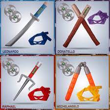 So now i test them out in real life against fruit. Tmnt Teenage Mutant Ninja Turtles Weapons Toys Ninja Turtles Armas Tortugas Wish