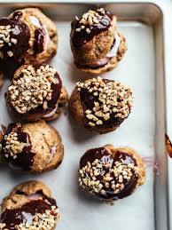 Chocolate Blackberry Choux Buns Izy Hossack Top With Cinnamon Recipe Baking Recipes Baking Fancy Desserts
