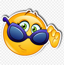 Sunglasses Smiley Emoji Vinyl Die Cut Sticker Girl Emoji With Sunglasses Png Image With Transparent Background Toppng