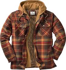 Mens Maplewood Hooded Flannel Shirt Jacket