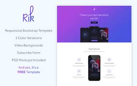 Rik Free Bootstrap App Landing Page Template At Bootstrapzero