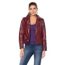 Colleen Lopez Fabulous Floral Embroidered Faux Leather Jacket 8574617 Hsn Leather Jacket Faux Leather Jackets Jackets