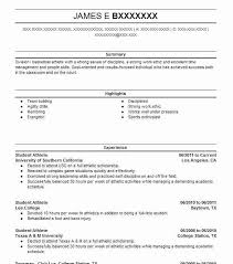athletic resume samples resume format