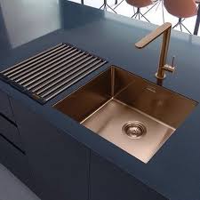 Navy Counter And Copper Plumbing From Caple Yes Please Copper Kitchendesign Modern Kitchen Inspiration Design Modern Copper Kitchen Copper Kitchen Sink