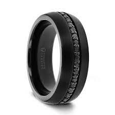 Tungsten world is proud to offer tungsten carbide rings that symbolize the term forever. Thorsten Valiant Tungsten Rings For Men Black Tungsten Comfort Fit Wedding Ring Band With Black Sapphires 8mm On Sale Overstock 16634833