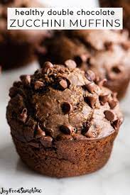 The Best Healthy Double Chocolate Zucchini Muffins Recipe These Easy Chocolate Zucchini Muffins Healthy Chocolate Chip Muffins Zucchini Chocolate Chip Muffins