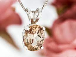 Amazing Champagne To Sherry Oval Faceted Brazilian Imperial Topaz 9x7 Oval Pendant Necklace 2 26ctw Natural Gemstone Sterling Silver Natural Gemstones Necklace Craft Oval Pendant