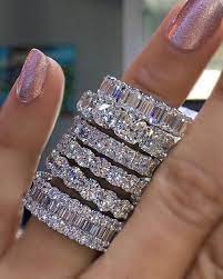 Now That Is A Stack What Diamond Eternity Band Do You Prefer Emerald Round Cushion Radian Eternity Band Diamond Eternity Ring Diamond Eternity Ring