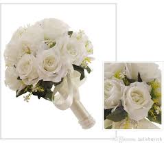 New Wedding Bridal Bouquets Handmade Flowers Rose Bridesmaid Bouquets Wedding Supplies Bride Holding Brooch Bouquet Unique Wedding Flowers Wedding