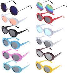 Amazon Com Xgood 10 Packs Oval Goggles Retro Thick Frame Sunglasses Clout Goggles 2 Pieces Hippie Sunglasses Cu Hippie Sunglasses Sunglass Frames Sunglasses