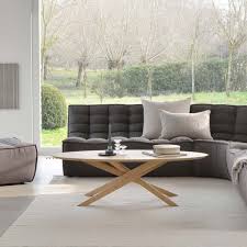 Shop this collection (4) fordon coffee table in antique white. Ethnicraft Oak Mikado Oval Coffee Table Adventures In Furniture