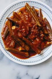 Stewed Okra In Tomato Sauce Bamies Latheres Me Domata