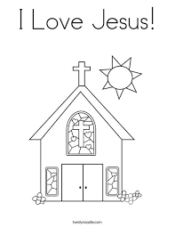 Great mouse practice for toddlers, preschool kids, and elementary students. I Love Jesus Coloring Page Twisty Noodle