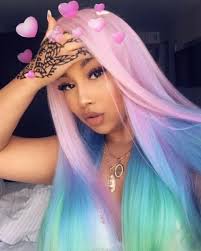 Black And Pink Lace Front Wig Rainbow Colorful Straight Blonde Lace Front Wigs Remy Pure 613 Human Hair Full Lace Wigs Hair Styles Wig Hairstyles Weave Hairstyles