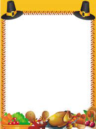Pilgrim Hats Thanksgiving Border Thanksgiving Paper Halloween Borders Borders For Paper