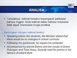 Dari sekian banyak tongue twister yang ada. Jenis Kalimat Tunggal Majemuk Partisipal Ppt Download