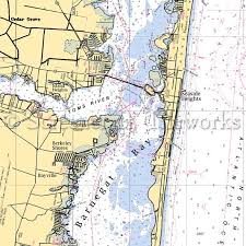 New Jersey Island Heights Nautical Chart Decor