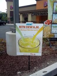 — taco bell (@tacobell) november 17, 2017. Taco Bell Serves Soda For Breakfast Taco Bell Mixes Mountain Dew With Orange Juice